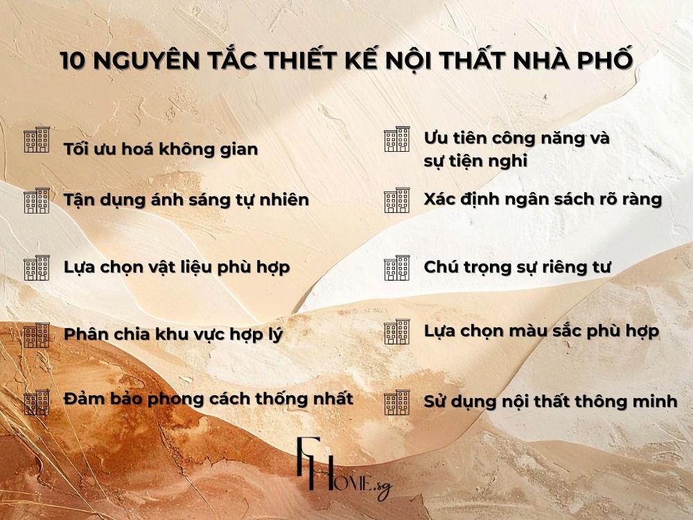 10 Nguyên tắc khi thiết kế nội thất nhà phố
