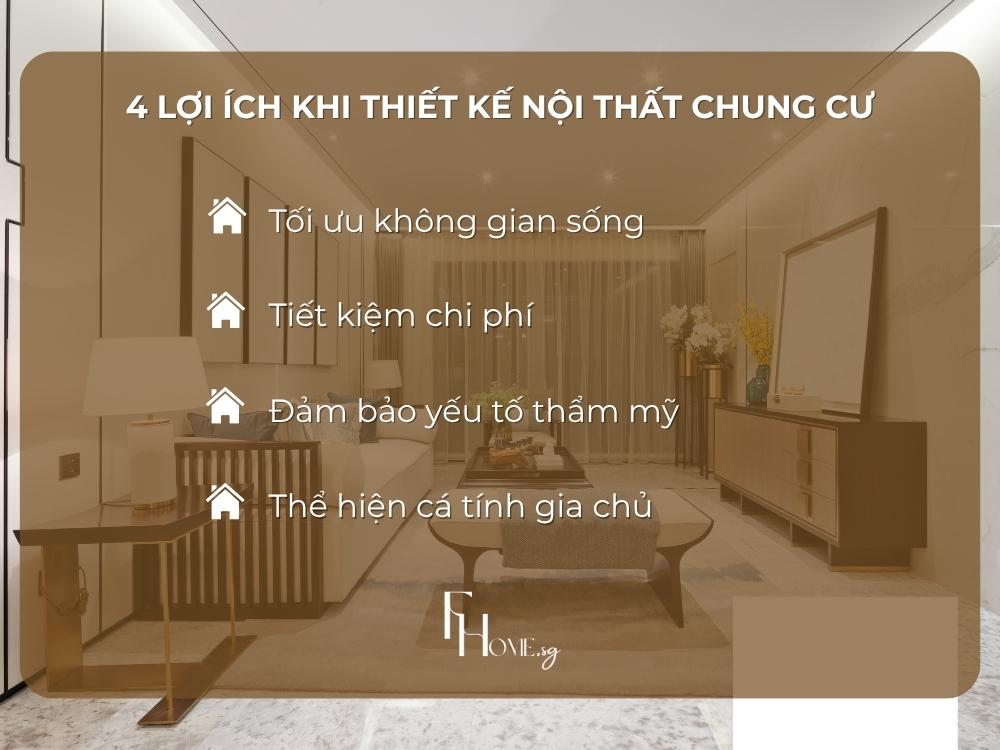 4 Lợi ích khi thiết kế nội thất chung cư