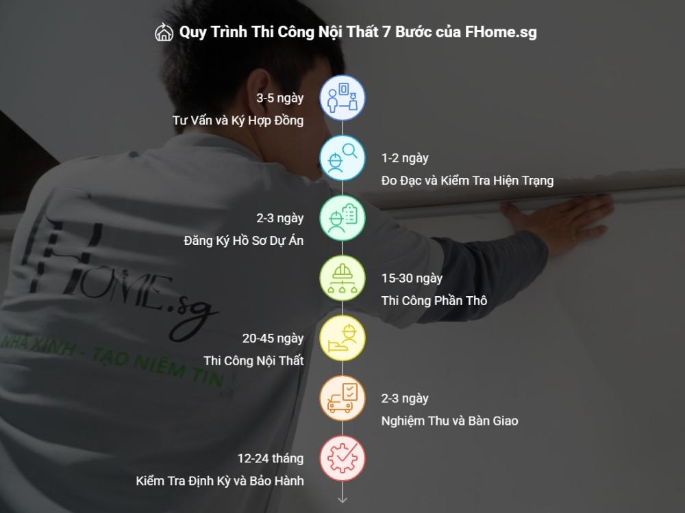 7 Bước Quy Trình Thi Công Nội Thất Nhà Phố Chuẩn FHome
