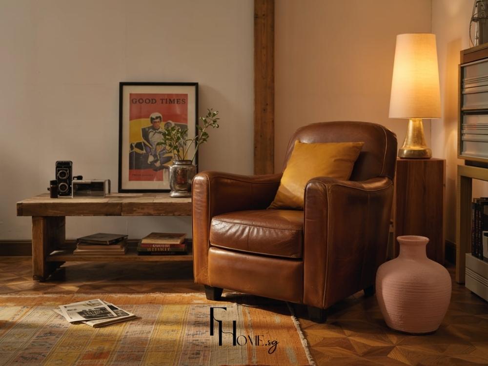 Chiếc ghế armchair phong cách Vintage không chỉ là điểm nhấn thẩm mỹ mà còn chứa đựng câu chuyện của thời gian