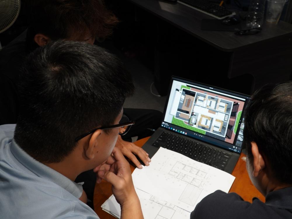 Đội ngũ KTS FHome.sg đang làm việc, phối hợp thiết kế và giám sát, mang đến giải pháp nội thất tối ưu cho khách hàng