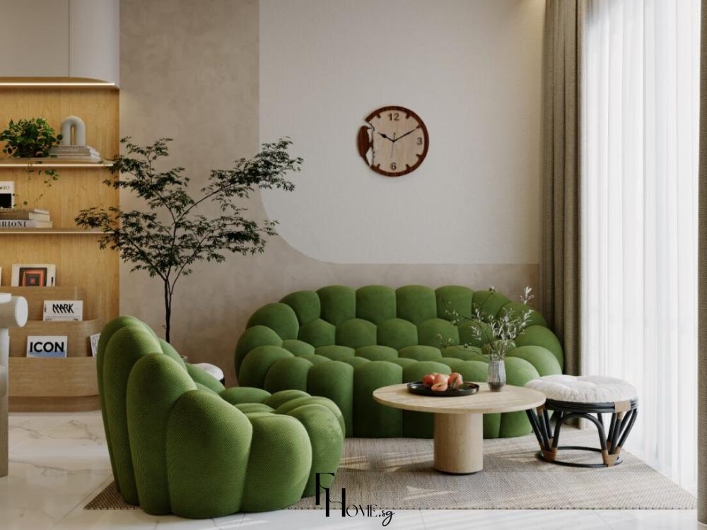 Góc ngang phòng khách - Căn hộ 3 phòng ngủ gia đình có con