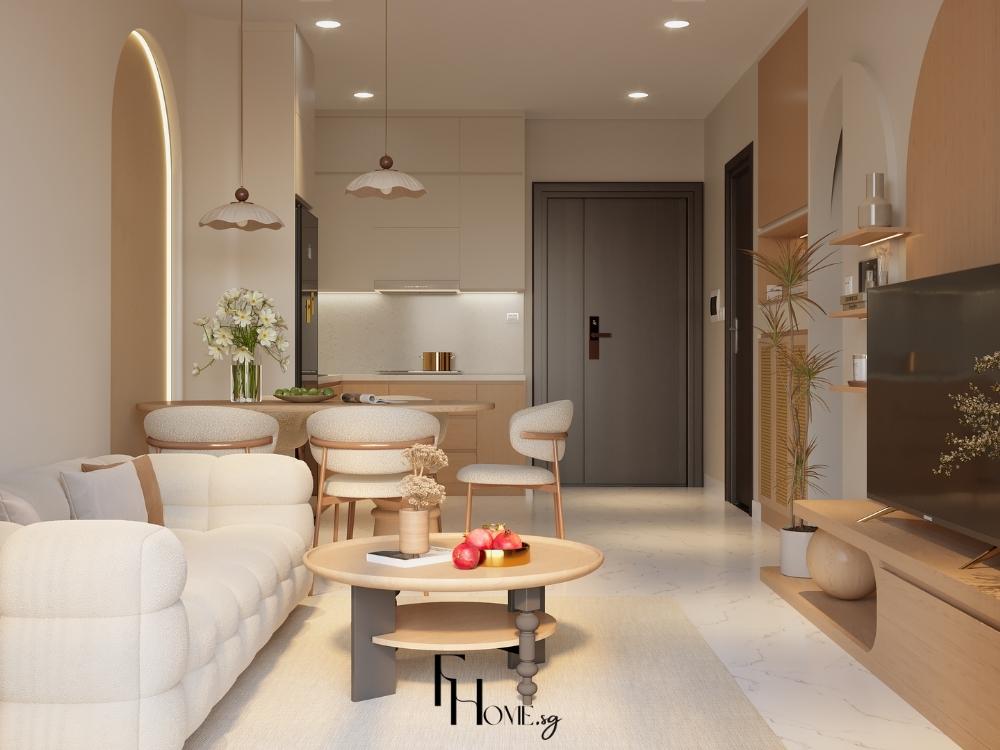 Hệ thống chiếu sáng LED nhiều tầng kết hợp đèn chính, đèn phụ và đèn trang trí, mang đến không gian hài hòa cả ngày lẫn đêm