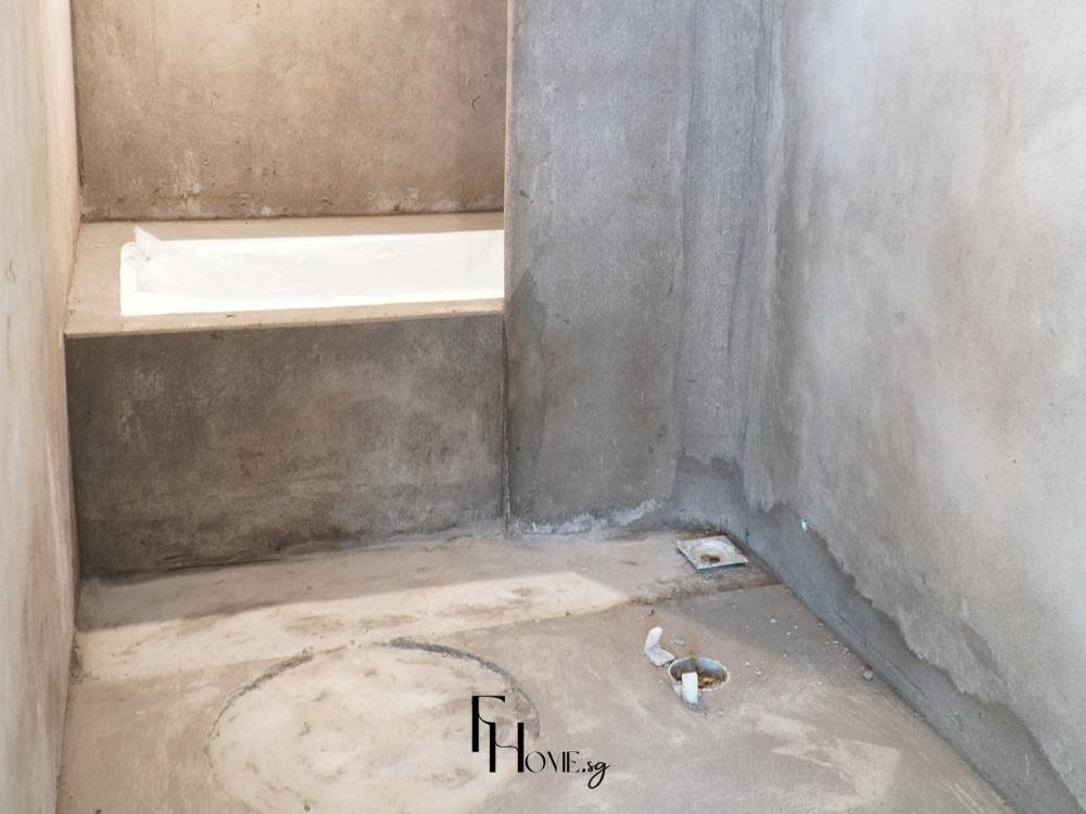 Hình ảnh hiện trạng căn hộ trước khi thiết kế, thể hiện rõ kết cấu tường và sàn