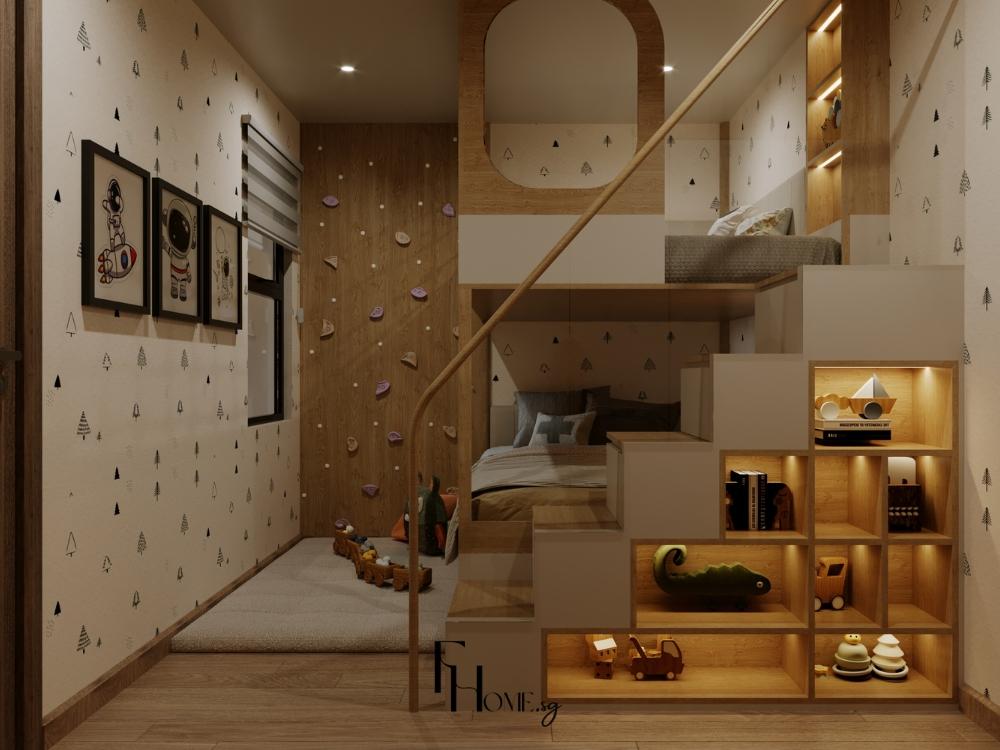 Không gian nghỉ ngơi sử dụng vật liệu tự nhiên thân thiện, phản ánh triết lý sống bền vững