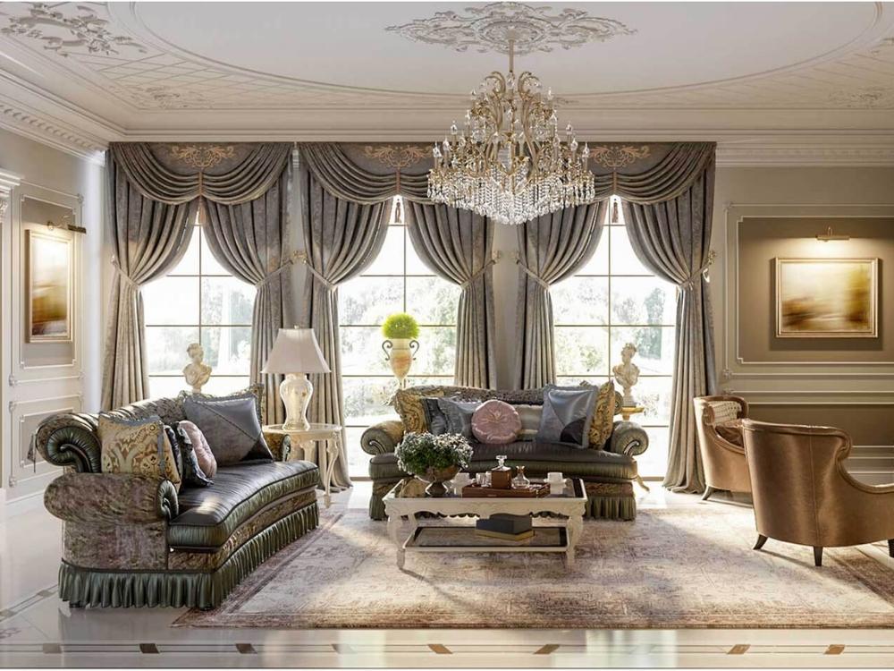 Không gian nội thất phong cách Baroque tráng lệ với chạm khắc tinh xảo và chi tiết sang trọng, gợi nhớ vẻ xa hoa của hoàng gia