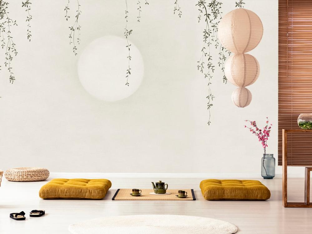 Khu vực thiền phong cách Nhật Bản được bố trí tối giản với chiếu Tatami, ánh sáng nhẹ và cây bonsai nhỏ, mang đến không gian yên tĩnh giúp cân bằng tâm hồn