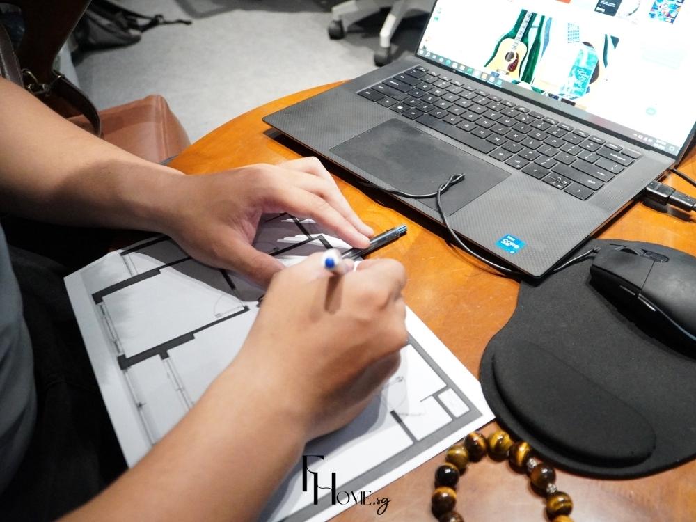 Kiến trúc sư FHome.sg đồng hành cùng gia chủ từ khâu thiết kế 3D