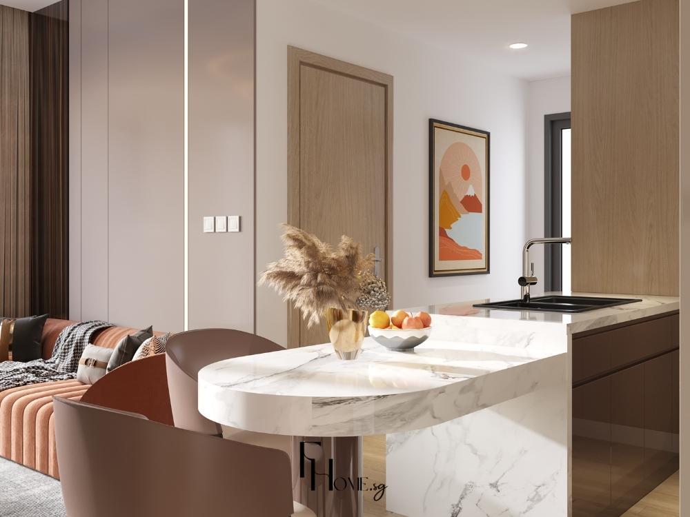 Sơn tường và nội thất với các gam màu sáng như trắng, be, xám nhạt là quy tắc vàng cho căn hộ nhỏ