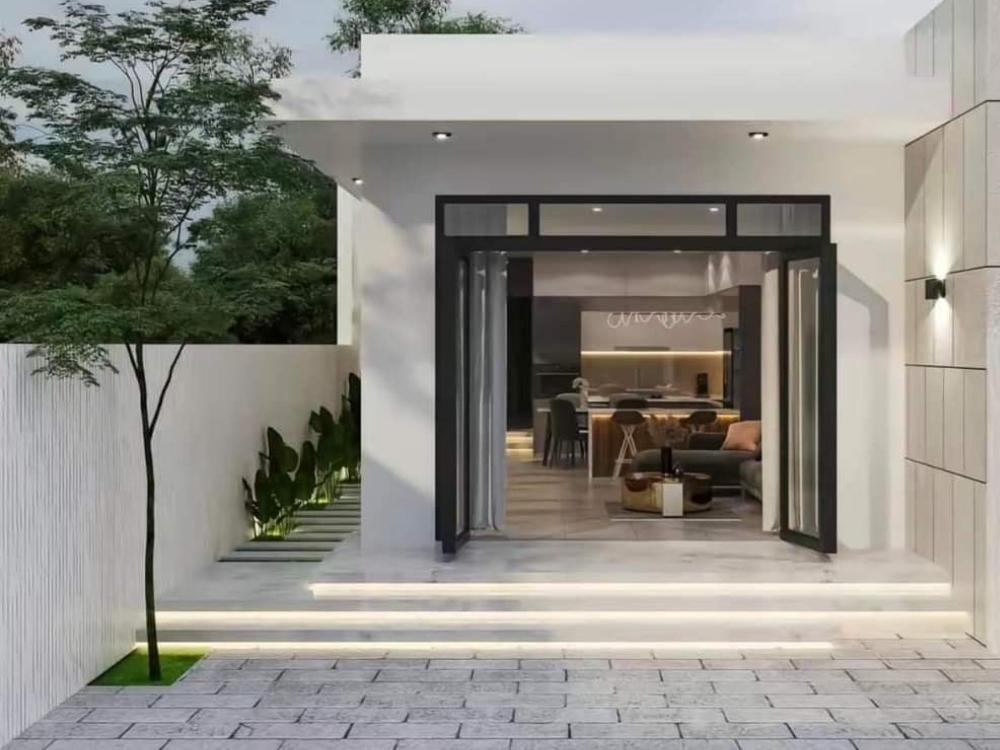 Mẫu thiết kế nhà phố 5x20m cấp 4 mái bằng với kiểu dáng hiện đại, tối giản.