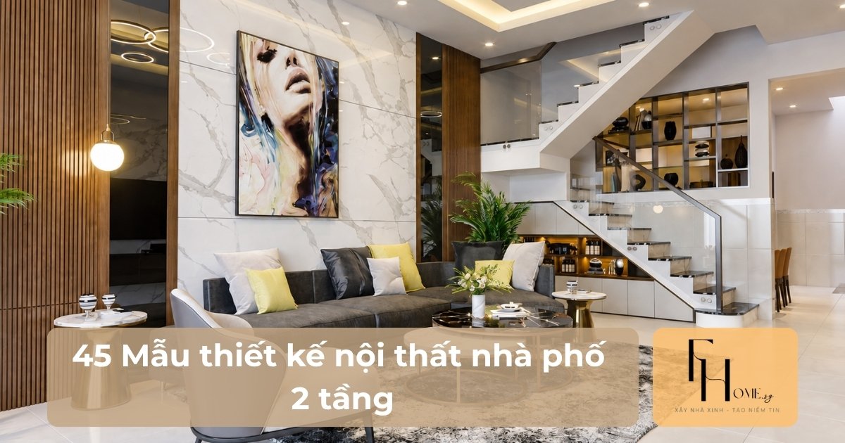 Mẫu thiết kế nội thất nhà phố 2 tầng