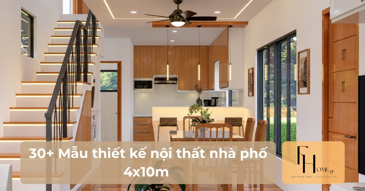 Thiết kế nội thất nhà phố 4x10m