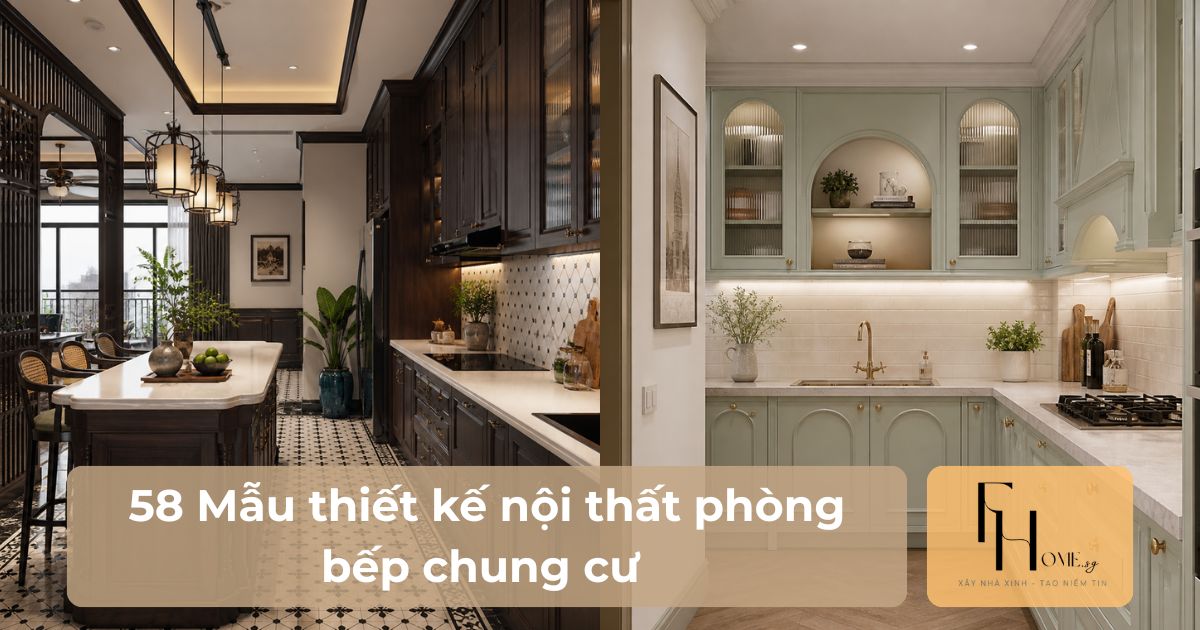 Mẫu thiết kế nội thất phòng bếp chung cư