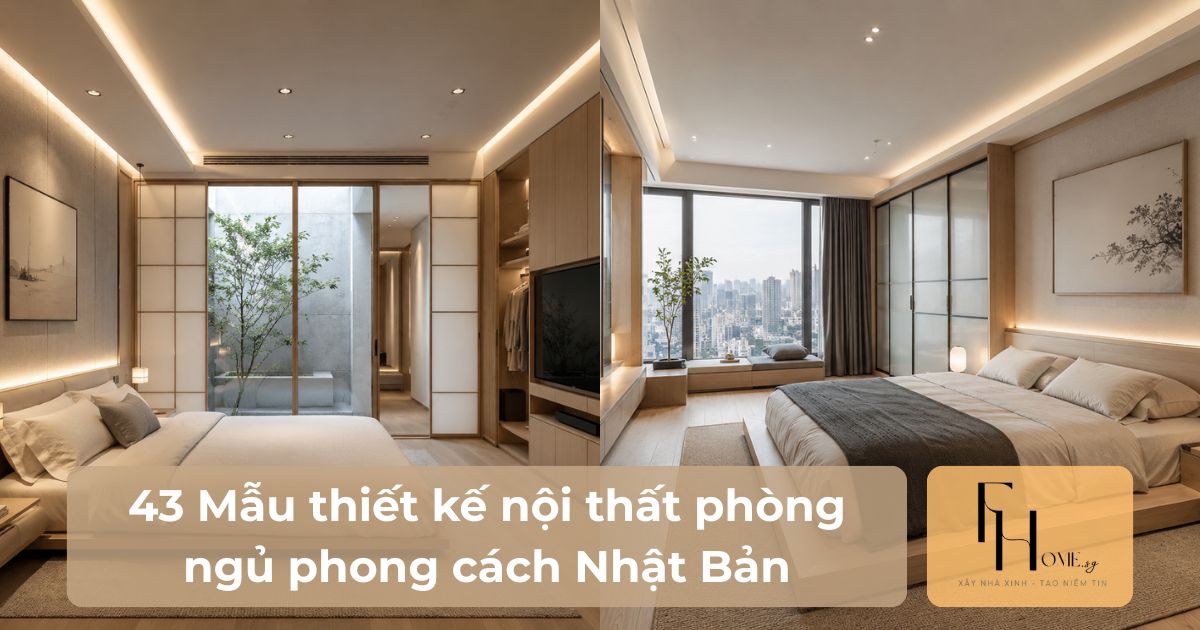 Mẫu thiết kế nội thất phòng ngủ phong cách Nhật Bản
