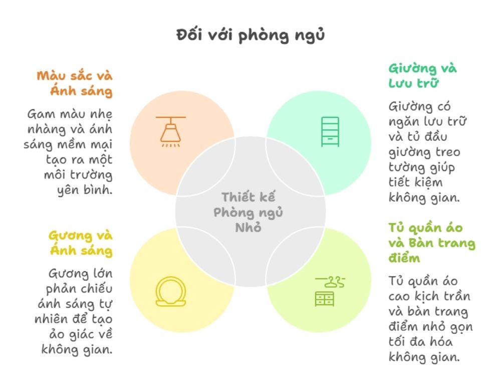 Nguyên tắc thiết kế nội thất nhà phố nhỏ đối với phòng ngủ