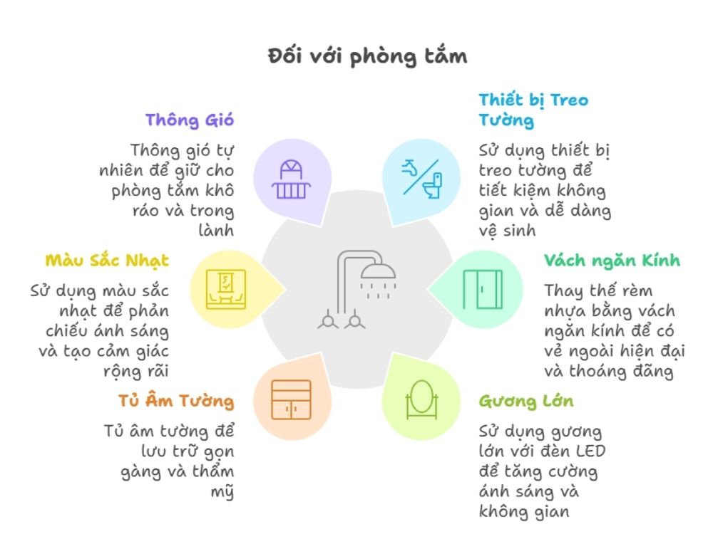 Nguyên tắc thiết kế nội thất nhà phố nhỏ đối với phòng tắm