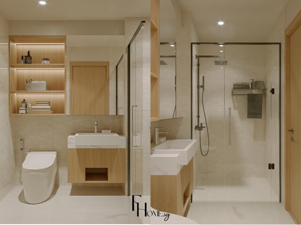 Nhà Vệ Sinh và Phòng Tắm - Phong cách Wabi Sabi mix Japandi