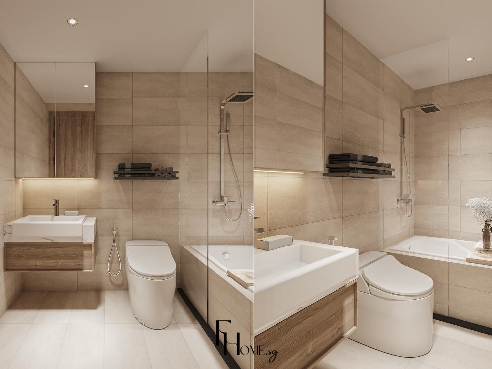 Nhà Vệ Sinh và Phòng Tắm - Phong cách Wabi Sabi