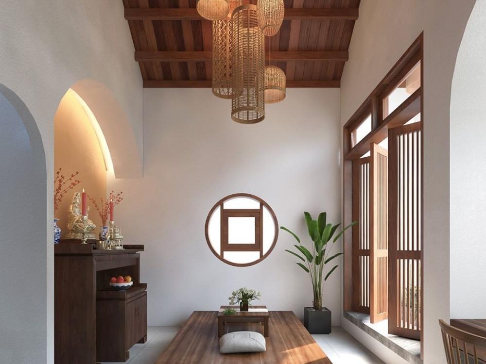 Nhà phố 5x20m với tầng 3 là không gian thờ cúng