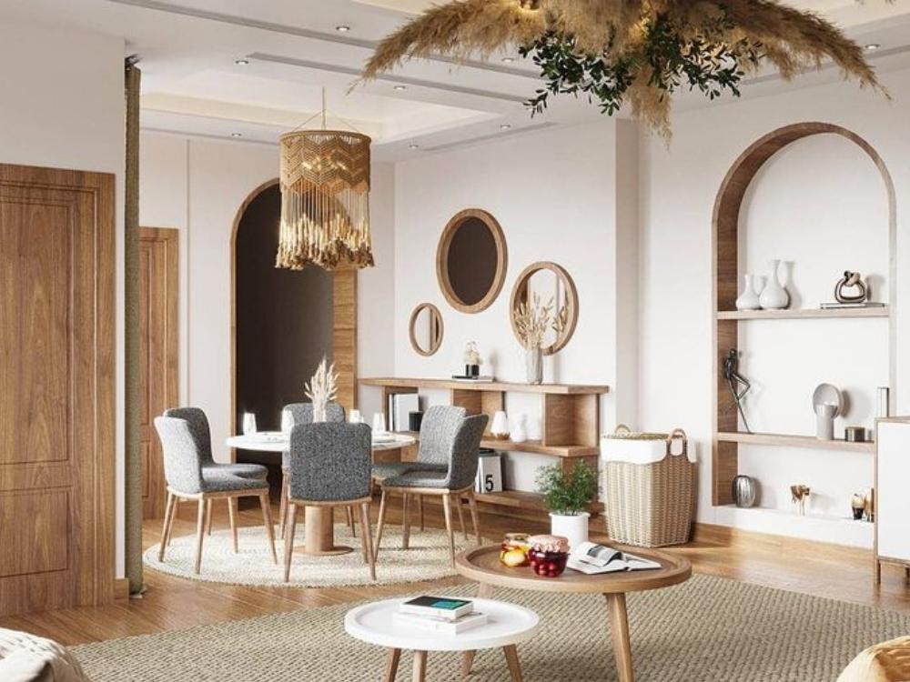 Phòng bếp phong cách Scandinavian thiết kế liên thông phòng bếp