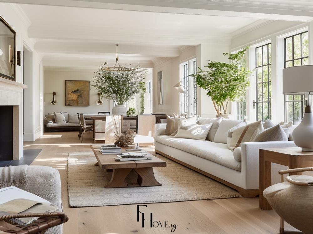 Phong cách Farmhouse với không gian mở và ánh sáng tự nhiên