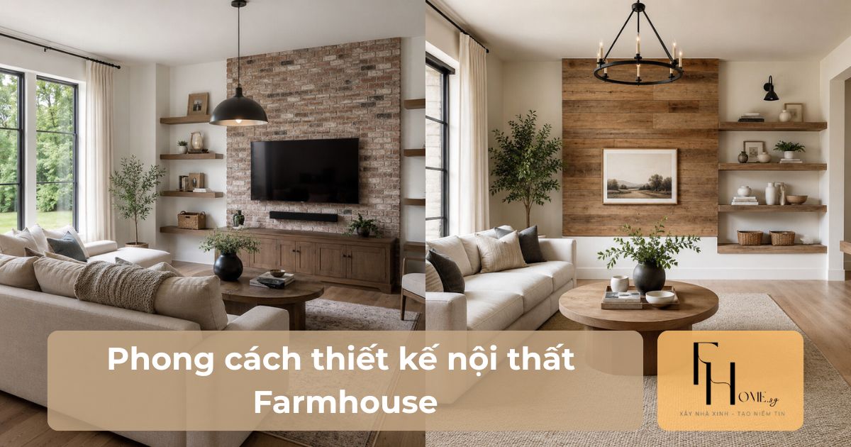 Phong cách thiết kế nội thất Farmhouse