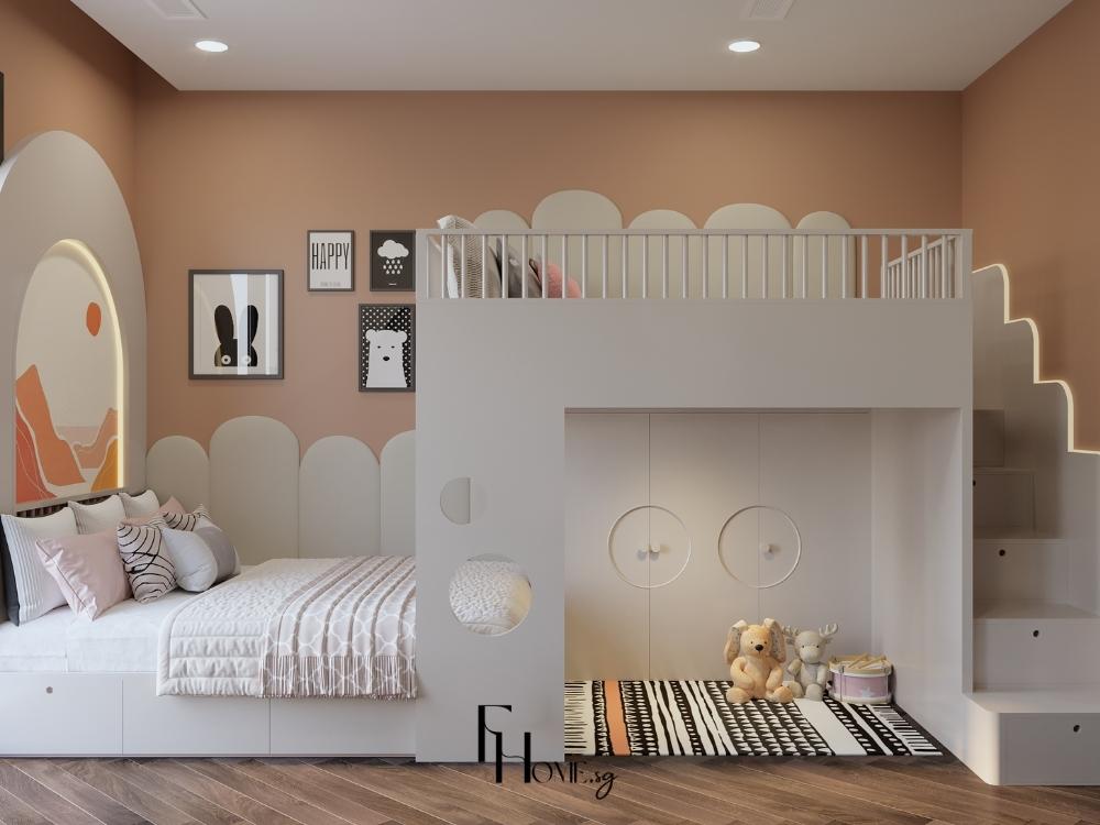 Dự án FHome.sg - Vinhome Grand Park góc tổng quan phòng ngủ trẻ nhỏ