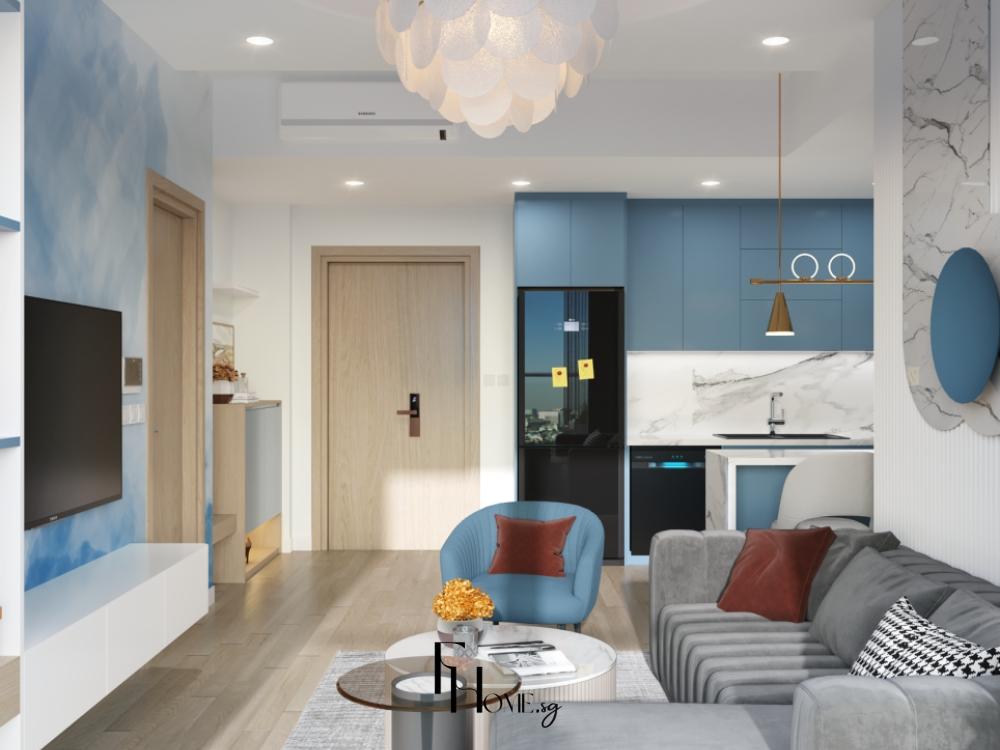 Phòng khách 1 - Phong cách Hiện đại (cảm hứng của biển) - Lumiere Boulevard