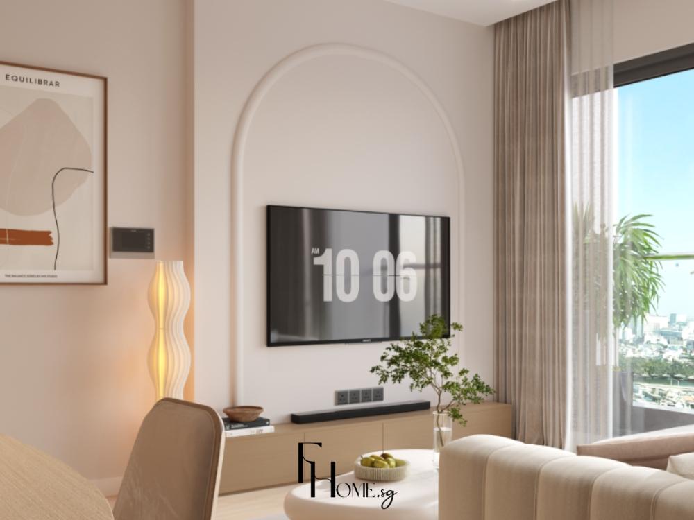 phòng khách 1 - Wabi Sabi mix Japandi - Vinhomes Grand Park