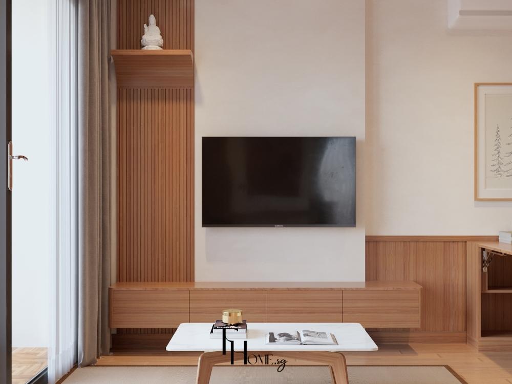 Phòng khách Nhật Bản hiện đại giữ nguyên tinh thần truyền thống qua bộ bàn ghế thấp và tông màu trung tính nhẹ nhàng