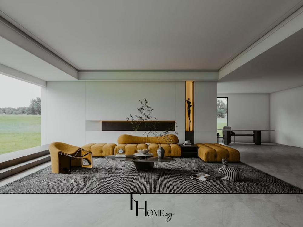 Phòng khách biệt thự tối giản nhưng sang trọng, tinh tế và tối ưu công năng cho cuộc sống hiện đại