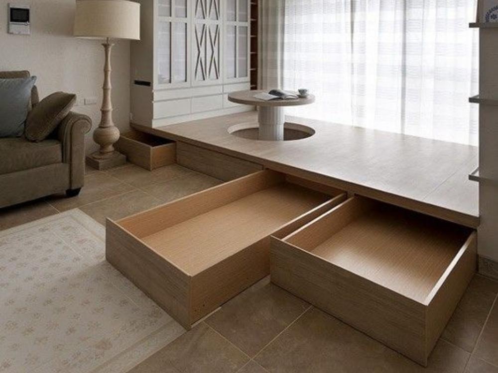 Phòng khách chung cư với nội thất thông minh