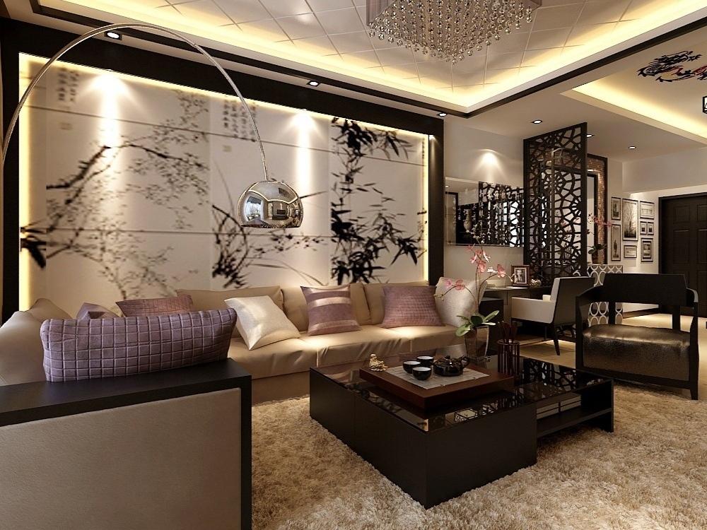 Phòng khách phong cách Trung Quốc với gỗ quý và chi tiết phong thủy, tạo không gian trang trọng