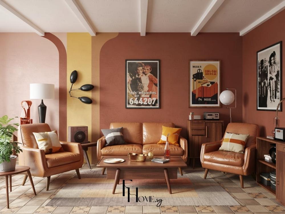 Phòng khách phong cách Vintage mang đậm dấu ấn thời gian với những món đồ gỗ cũ