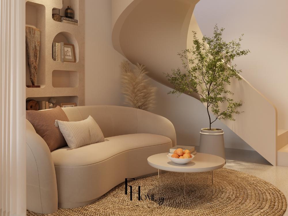 Phòng khách trở nên sang trọng và hiện đại với bộ sofa chất liệu da cao cấp kết hợp tông màu gỗ