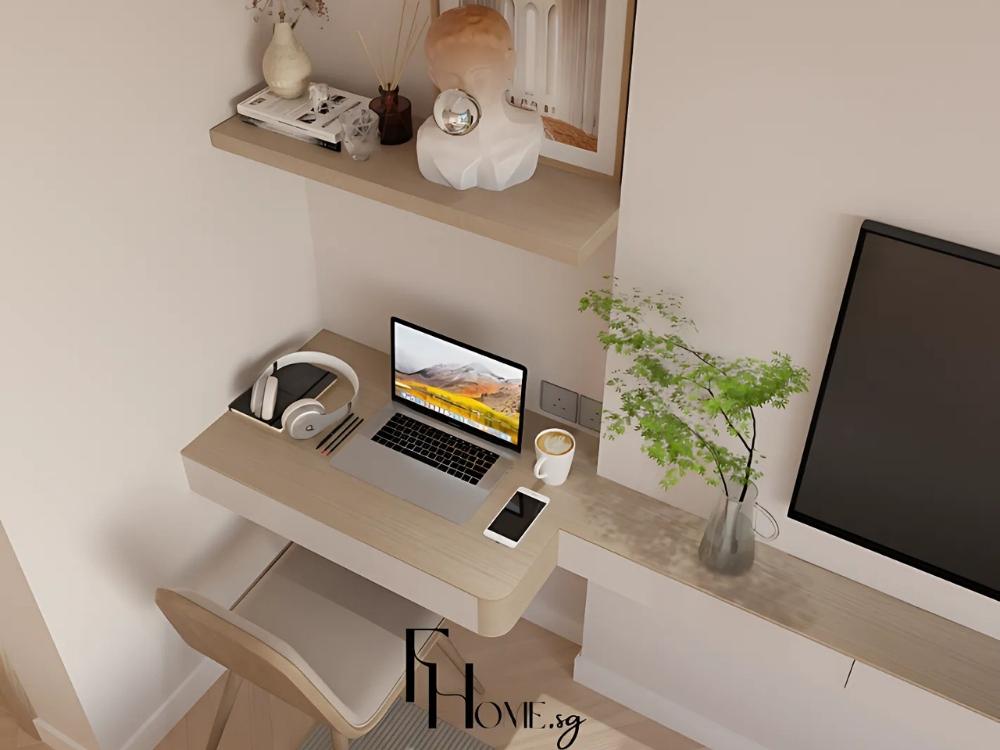 Phòng làm việc phong cách Tối Giản với tông màu trắng sang trọng