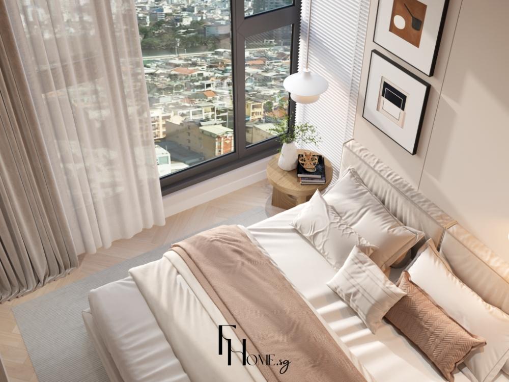 phòng ngủ 2 - Wabi Sabi mix Japandi - Vinhomes Grand Park