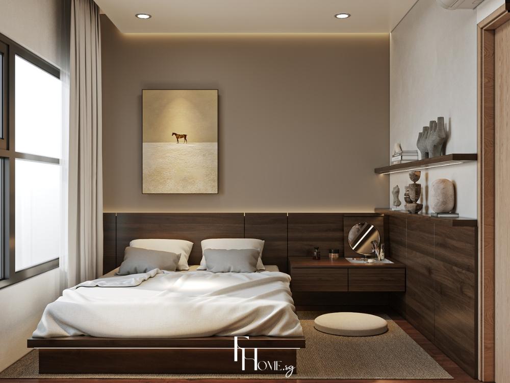 Phòng ngủ con gái theo phong cách Zen - Chung Cư 2 Phòng Ngủ 70m²