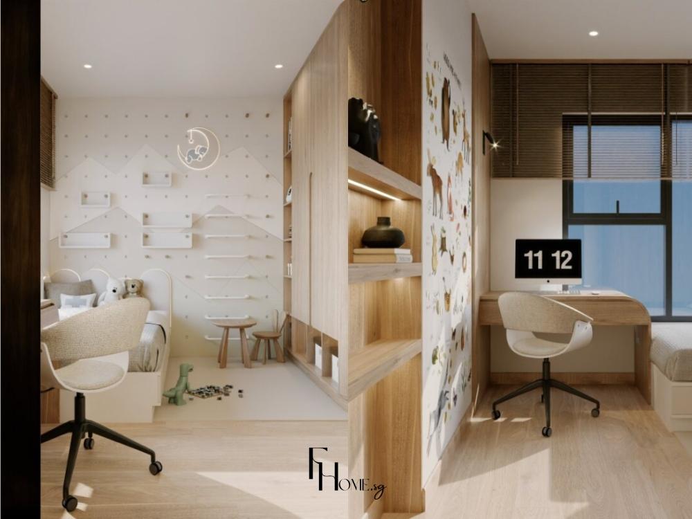 Phòng ngủ góc dọc - Phong cách Japandi