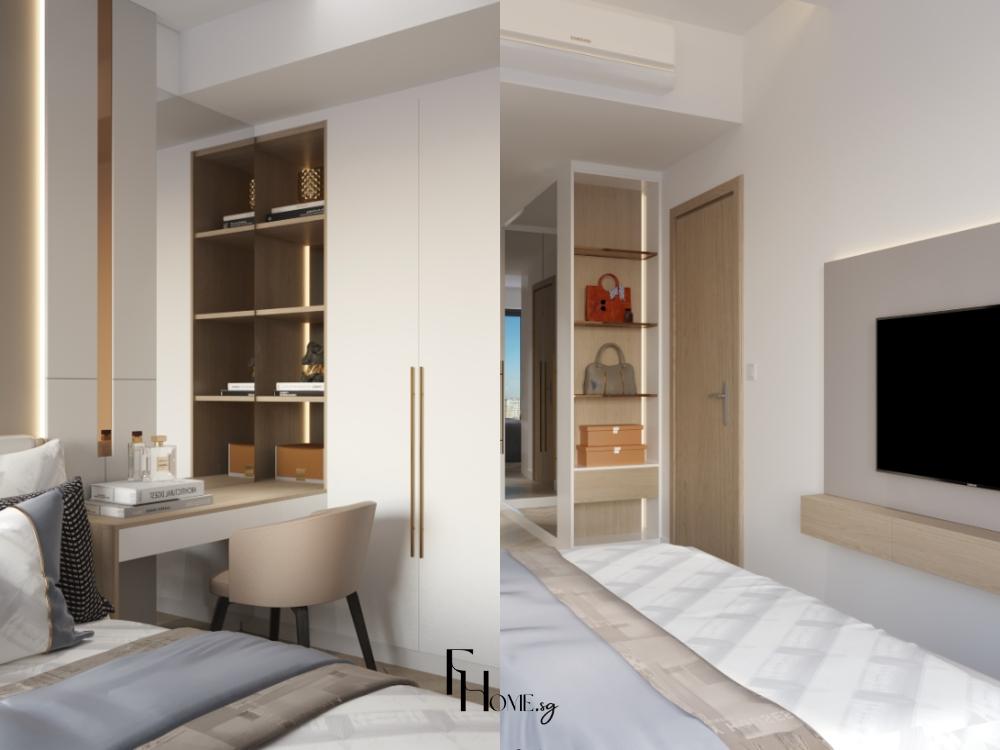 Phòng ngủ góc ngang - Phong cách hiện đại