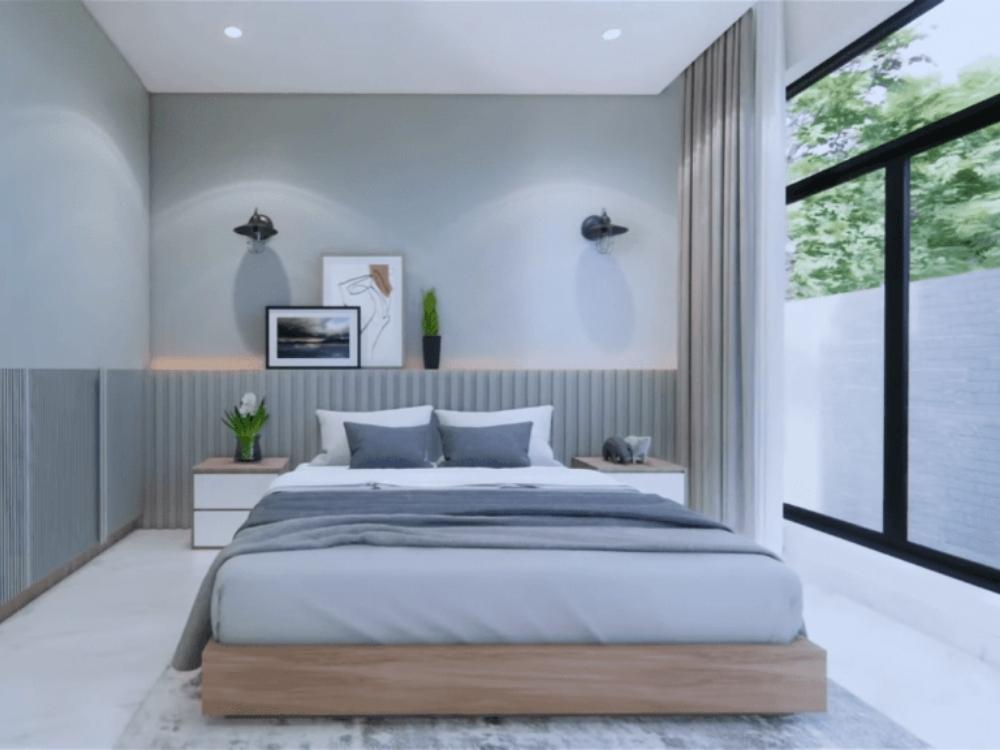 Phòng ngủ nhà phố 65m² được thiết kế tối giản