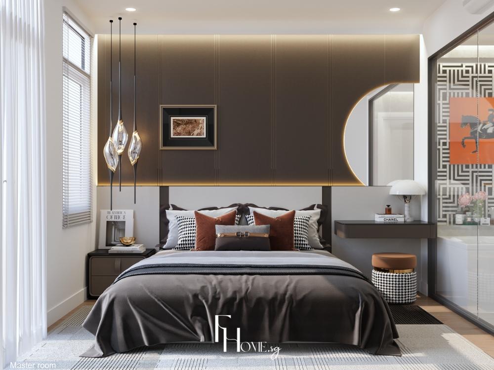 Phòng ngủ nhà phố thiết kế với phong cách hiện đại