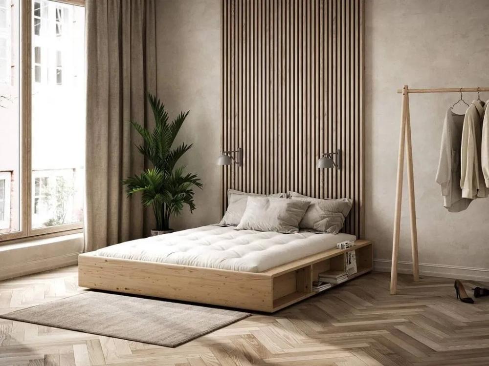 Phòng ngủ phong cách Nhật Bản tối giản, gam màu be – nâu gỗ mang đến cảm giác thư thái