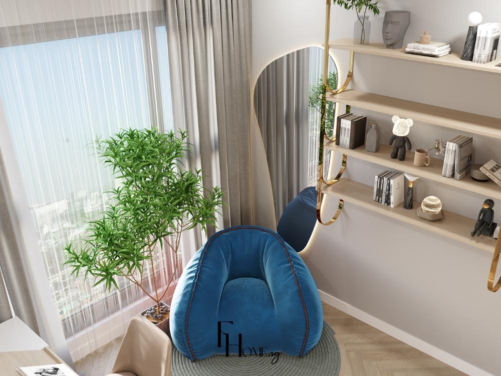 Phòng ngủ phong cách Tropical với cây trầu bà lá xẻ và các cây nhiệt đới khác