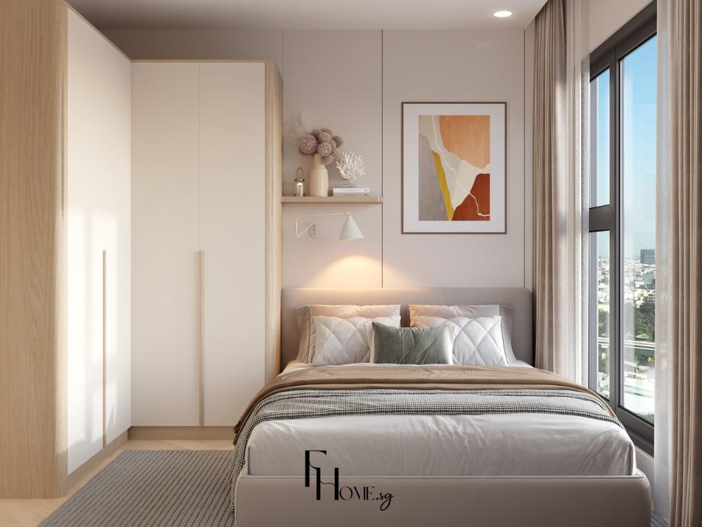 Phòng ngủ phong cách tối giản, loại bỏ chi tiết thừa để mang lại không gian gọn gàng và thư giãn