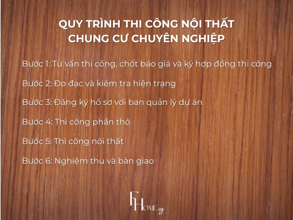 Quy trình thi công nội thất chung cư chuyên nghiệp