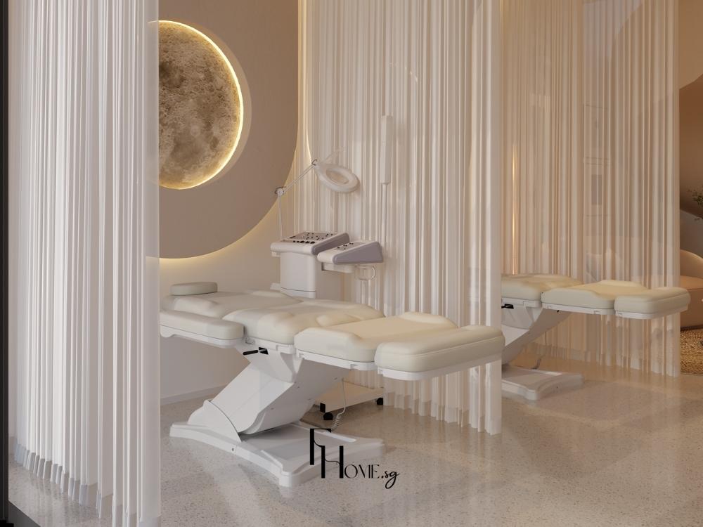 Spa trong nhà với ánh sáng dịu và hương thơm tinh dầu giúp phục hồi thể chất lẫn tinh thần