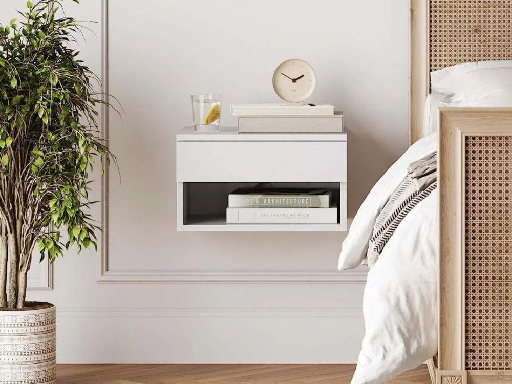 Tab đầu giường gỗ thiết kế tối giản, đồng bộ với giường ngủ hiện đại