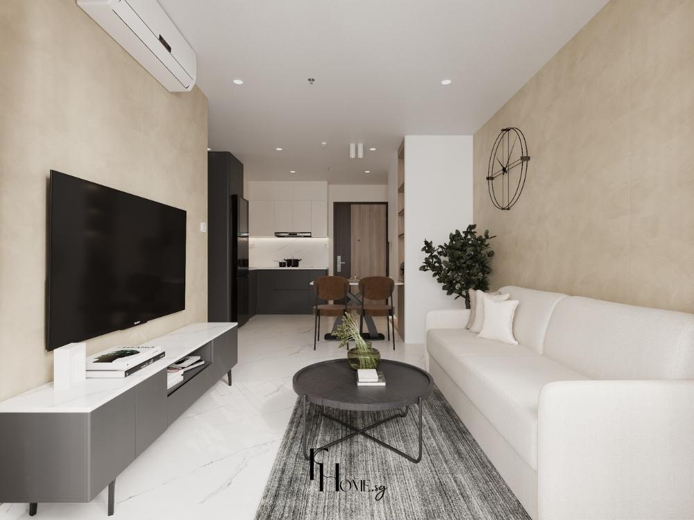Thiết kế căn hộ chung cư nhỏ phong cách tối giản với không gian ngăn nắp và thanh lịch, ưu tiên các thiết kế đa chức năng