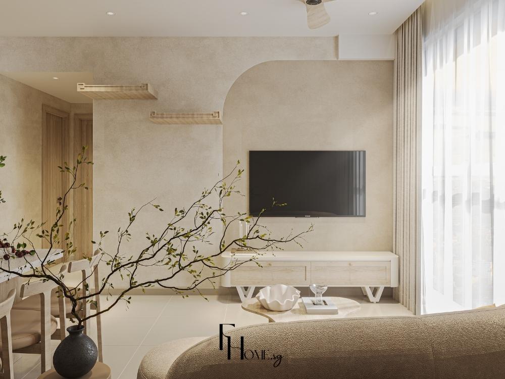 Thiết kế nội thất chung cư phòng bếp phong cách Japandi – Vinhomes Grand Park 